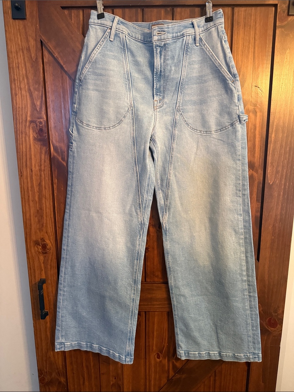 Mother the Chisel Light Wash Women's Wide-Leg Jeans